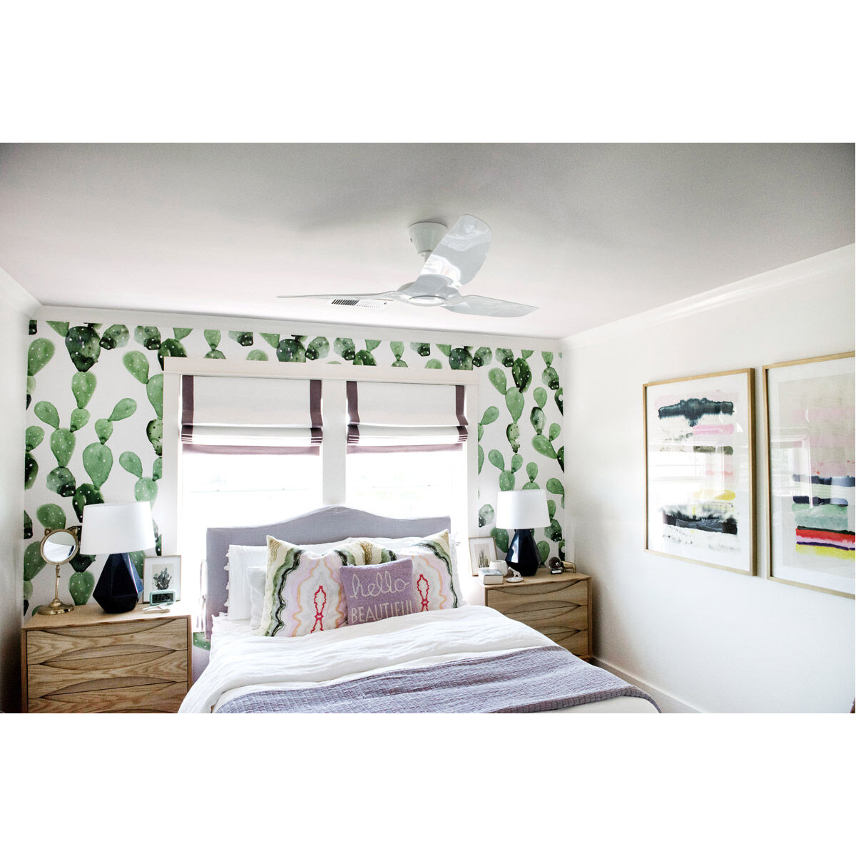 Haiku L 52 inch White with Glossy White Blades Indoor Ceiling Fan, Universal Mount